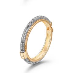 • gold plated • mesh and metal Gold Bangle Bracelet, Silver Bangle Bracelets, Gold Gold, Bangle Bracelets, Silver Gold, Gold Bracelet, Gold Plate, Bangles, Plating