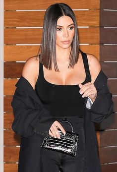 Kardashian Braids, Kardashian Outfit, Kim Kardashian West, Kim Kardashian Style, Lob Haircut, Kardashian Style, Hair Envy, Brunette Hair, Hair Dos