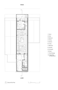 the floor plan for an apartment building with two floors and one bedroom on each side