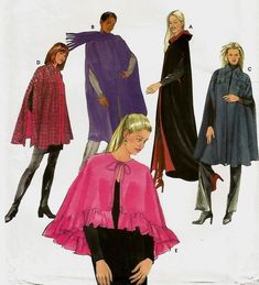 a woman's coat and top sewing pattern with ruffled sleeves