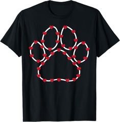 Dog Paw Print Heart, Valentine day T-Shirt : Amazon.co.uk: Fashion