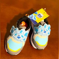 Blues Clues Shoes For Baby Size 5 Never Used Cute Blue Non-slip Sneakers, Cute Blue Slip-on Sneakers, Hot Pink Converse, Adidas Hamburg, Galaxy Converse, Nike 270, Shoes For Baby, Vans Checkered, Vans Kids