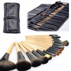 Professional 24 Piece Makeup Brush Set With Case - Save 89% Off Retail! Only $19 Makeup Brush Kit, Makeup Brush Set Professional, Make Up Brush, Professional Makeup Brushes, Brush Kit, Make Me Up, Girls Makeup, Makeup Brush Set, Laura Ashley