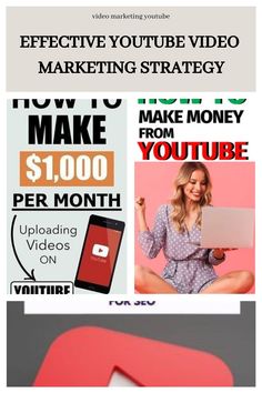 an advertisement with the words effective youtube video marketing strategy