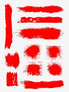 some red paint strokes on a white background