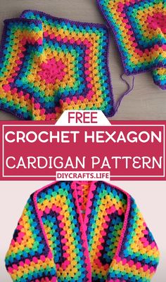 crochet hexagon afghan pattern with text overlay