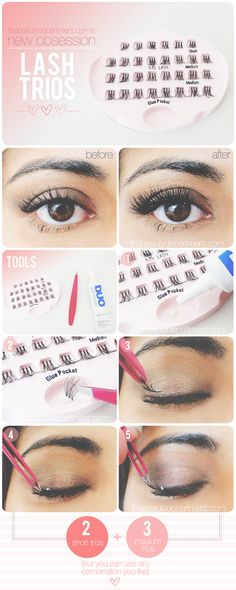 The easiest false lashes we've ever found! Let the fluttering begin!  This girl's blog is pretty neat as well. Applying False Lashes, Applying False Eyelashes, The Beauty Department, Fake Lashes, Eye Makeup Remover, Fake Eyelashes, Halloween Make, Love Makeup, False Lashes