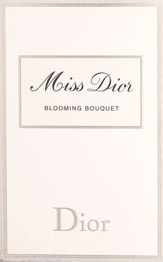 Miss Dior Blooming Bouquet Perfume by Christian Dior, Miss Dior Blooming Bouquet is reminiscent of the arrival of spring. With delicate, floral notes, it is a soft and feminine essence. Its top notes of Sicilian mandarin create a union with middle fragrances of peony, damask rose, apricot and peach. The fruity scents complement the floral tones, accentuating the silky fragrance. Then, to finish off the perfume, Dior wraps it up with a velvety white musk. This scent is perfect daytime wear. From Miss Dior Poster, Miss Dior Wallpaper, Dior Blooming Bouquet Perfume, Dior Wallpaper, Perfume Dior, Perfume Names, Feminine Essence, Dior Miss Dior, Fruity Scents