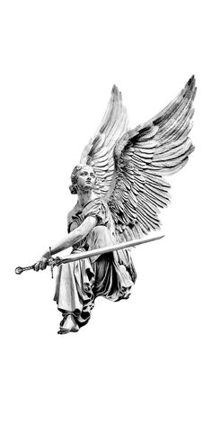 Realism Angel Tattoo Designs, Ancient Greek Art Tattoo, Angelic Tattoo Designs, Realism Statue Tattoo, Angel Sculpture Tattoo, Angel Swordsman, Greek Angel Tattoo, Tattoos Statue, Greek Mythology Tattoos Sleeve Ideas