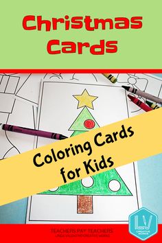 christmas cards to color with crayons and pencils