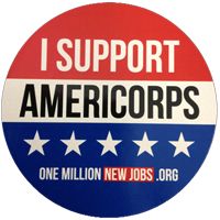 i support americans sticker that says one million new jobs org on the back