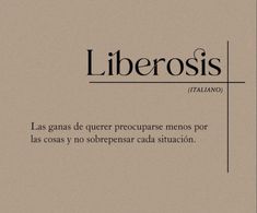 the words liberoisi are written in black and white on a beige background