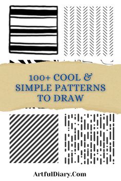 simple cute line patterns to draw Easy Patterns To Paint, Patterns To Paint, Patterns To Draw, Easy Patterns To Draw, Draw When Bored, Painted Patterns, Draw Easy, Easy Patterns, Drawing Pattern