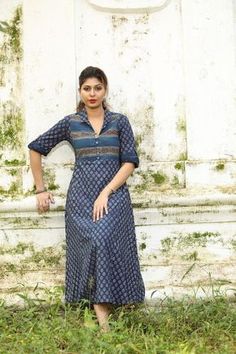 Shirt Collar Kurti Design, Shirt Collar Kurti, Collar Kurti Design, Collar Kurti, Indian Kurti Designs, Salwar Pattern