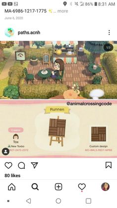 an animal crossing game is on the app