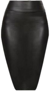 Classic Knee-length Pencil Skirt For Party, Classic Leather Mini Skirt For Work, Sleek Leather Mini Skirt For Work, Sleek Black Pencil Skirt For Formal Occasions, Black Sleek Pencil Skirt For Formal Occasions, Formal Leather Pencil Mini Skirt, Elegant Faux Leather Pencil Skirt For Date Night, Elegant Leather Mini Skirt For Formal Occasions, Sleek Pencil Mini Skirt For Work