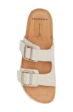 A dual-layer molded footbed lends indelible comfort and support to this podiatrist-designed sandal topped with adjustable straps and set on a wrapped platform. 2" heel; 1 1/2" platform (size 8.5) Cushioned footbed Leather upper and lining/synthetic sole Imported Comfortable Adjustable Double Strap Footbed Sandals, Adjustable Double Strap Footbed Sandals With Textured Footbed, Adjustable Double Strap Cushioned Footbed Sandals, Adjustable Slides With Ortholite Insole And Round Toe, Adjustable Beige Sandals With Cushioned Footbed, Comfortable Adjustable Double Strap Sandals, Adjustable Double Strap Comfortable Sandals, Beige Double Strap Sandals With Textured Footbed, Adjustable Beige Footbed Sandals With Textured Footbed