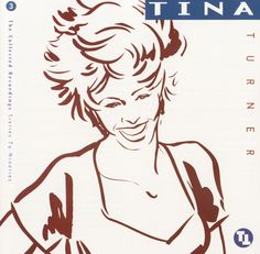 a drawing of a woman in black and white with the title tina written below