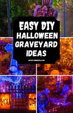 Easy DIY Halloween Graveyard Ideas | Holidays and Events Spooky Halloween Yard, Haunted Decor, Outdoor Halloween Decor Ideas, Halloween Yard Haunt