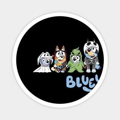 an image of cartoon characters on a black background with the word blyvey