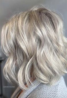 Cool Ash Blonde Hair, Blonde Hair With Grey Highlights, Ash Blonde Hair Dye, Ash Blonde Hair Color, Light Ash Blonde Hair, Blonde Hair Colour Shades, Ash Grey Hair, Blonde Hair Dye, Cool Ash Blonde