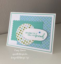 a close up of a greeting card with a tag on the front and back of it