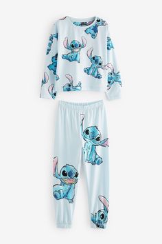 Buy Blue Disney Lilo & Stitch Cotton Pyjamas (3-16yrs) from the Next UK online shop Lilo I Stitch, Lilo And Stitch Characters, Stitch Character