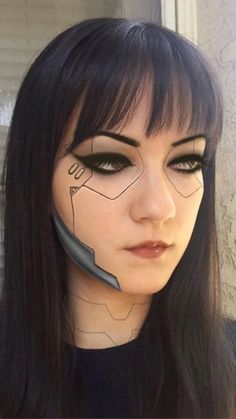 90s Rave Makeup, Rave Makeup Looks, Rave Photos, Cyberpunk Cosplay, Robot Costumes, 90s Rave