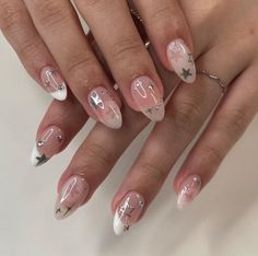 Nail Art Cute, Silver Nail Designs, Hello Nails, Hippie Nails, Cute Nail, Pretty Nail Art, Cute Nail Art