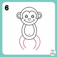 how to draw a cartoon monkey for kids step by step drawing lesson with pictures and instructions