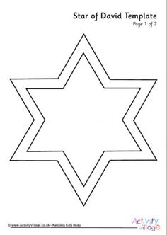 the star of david template for kids to color and cut out from it's paper