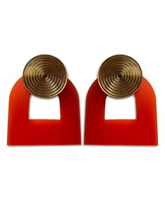 in stock Earrings Aesthetic, Bold Earrings, Burnt Orange Color, Paper Jewelry, Big Earrings, African Design, Chic Accessories, Online Earrings, Accessories Unique