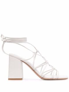 Strappy Block Heel Sandals, Aquazzura Heels, Beauty Products Gifts, Strappy Block Heels, Rossi Shoes, Bridal Sandals, Top Design Fashion, Block Heel Sandals, Designer Sandals