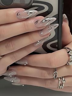 Short Stiletto Nails, Stiletto Nails Short, Short Stiletto, Sitting Together, Sharp Nails, French Tip Nail Designs, Diy Acrylic Nails, Light Nails, New Nail Designs