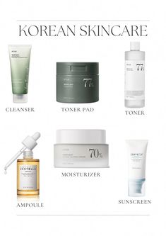 Korean Skincare Routine Products, 77 Toner, Skincare Routine Products, Simple Cleanser, Korean Skin Care Products, Acne Prone Skin Care, Madagascar Centella, Clear Healthy Skin, Korean Skin Care