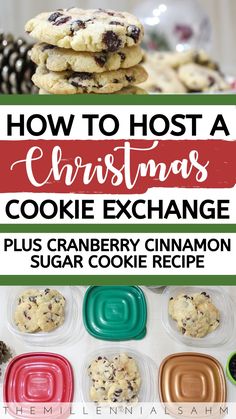 how to host a christmas cookie exchange plus cranberry cinnamon sugar cookie recipe