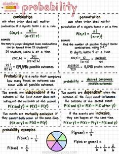 a piece of paper that has some writing on it with different types of graphs and numbers