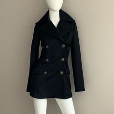 Classy Dolce & Gabbana Black Coat Size Xs 90% Virgin Wool, 10% Cashmere Made In Italy Missing Belt!!! Great Condition! Shoulders: 15.5 Inches Length: 30.5 Inches Chest: 32 Inches Waist: 28.5 Inches Dolce Gabbana Jacket, Black Coat, Dolce And Gabbana, Cashmere, In Italy, Jackets & Coats, Jackets For Women, Italy, Wool