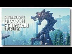 the minecraft dragon fountain is shown in this video