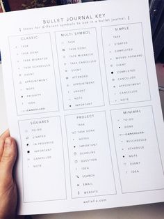 Bullet Journal Key Symbols, Journal Key Ideas, Bullet Journal Key Ideas, Key Bullet Journal, Bullet Journal Key Page, Types Of Bullet Journals, Journal Key, Bullet Journal Minimalist, Minimalist Bullet Journal