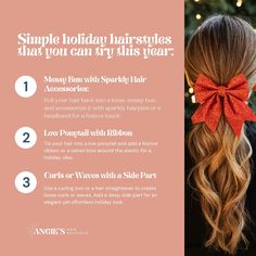 Simple holiday hairstyles that you can try this year Holiday Hairstyles, Simple Holidays, This Year, Hairstyles, Canning, Hair Styles