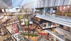 an artist's rendering of the inside of a shopping mall