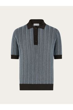 Find SALVATORE FERRAGAMO Polo With Vertical Stripes on Editorialist. Shop the Polo with vertical stripes Espresso/Light blue on Ferragamo.com. Discover the iconic collection on our official online shop now. Free Delivery. Custom Buttons, Long Sleeve Polo Shirt, Vertical Stripes, Salvatore Ferragamo, Blue Stripes, Espresso, Polo Shirt, Free Delivery, Online Shop