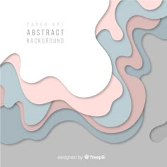 paper art background with pastel colors and wavy shapes in the form of abstract waves