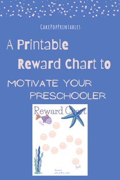 the front cover of a reward chart to motivate your preschooler