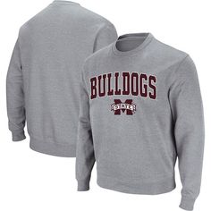 It's not hard to come to the conclusion that you're a hardcore Mississippi State Bulldogs fan. This season, raise your fandom to a new level when you put on this Mississippi State Bulldogs Arch & Logo Tackle Twill pullover sweatshirt from Colosseum. This pullover features a comfortable fit and crisp Mississippi State Bulldogs graphics to help emphasize your team pride.It's not hard to come to the conclusion that you're a hardcore Mississippi State Bulldogs fan. This season, raise your fandom Athletic Heather Long Sleeve Top For Fans, Long Sleeve Fleece Top With Team Logo, Fall Team Logo Cotton Sweatshirt, Collegiate Cotton Sweatshirt With Team Logo, Team Logo Cotton Sweatshirt For Fall, Fall Cotton Sweatshirt With Team Logo, Fall Fan Apparel Cotton Sweatshirt, Collegiate Cotton Sweatshirt For Game Day, Collegiate Crew T-shirt For Winter