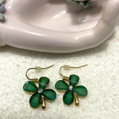 Green Shamrock Earrings St Patrick’s Day Earrings New Shamrock Earrings, Green Shamrock, St Patrick’s Day, Clover Leaf, Green Gold, Matching Earrings, St Patrick, St Patricks Day, Green And Gold