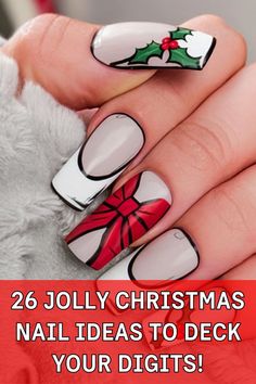 Elevate your holiday look with 26 festive Christmas nail ideas for 2024. These designs feature red, white, green, and glitter, offering an elegant mix of simple and fun nail art. Choose from acrylic or gel nails in trendy shapes like square, almond, or squoval, and add rhinestones for a touch of sparkle. Whether you’re going for a funky or classy mood, these nails are perfect for the season. Edgy Nail Art, Christmas Nail Ideas, Cute Reindeer, Edgy Nails, Green Color Schemes, Winter Nail Art, Christmas Nail Designs, Christmas Nail, Snowflake Pattern