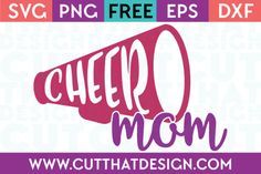 the cheer mom svg file is shown