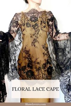 Floral Lace Cape Lace Wrap